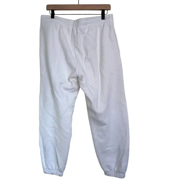 Aritzia TNA Sweatfleece Cozy Fleece Boyfriend Fit White Sweatpants - Picture 4 of 7